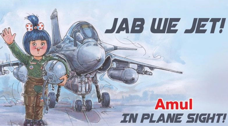 Amul Dedicates New Doodle to Rafale Aircraft; Dairy Brand Releases Topical Ad 'Jab We Jet'