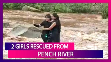 Madhya Pradesh: 2 Girls Venture into Flooded Pench River for Taking Selfies, Rescued.