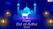 Happy Eid al-Adha 2020 HD Images and Bakrid Mubarak Wallpapers for Free Download Online: WhatsApp Stickers, Facebook Messages and GIF Greetings to Share on Festival Day