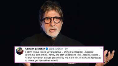 Amitabh Bachchan Tests Positive For COVID-19, Admitted To Mumbai's Nanavati Hospital (View Tweet)