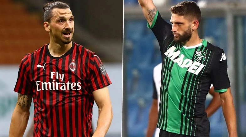 Sassuolo vs AC Milan, Serie A 2019-20: Zlatan Ibrahimovivc, Domenico Berrardi and Others to Watch