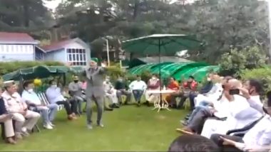 Himachal Pradesh: Ex-CM Virbhadra Singh Organises Lunch Party at His Shimla Residence Amid COVID-19 Restrictions, Watch Video