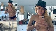 Madonna Goes Topless For a Racy Mirror Selfie, Uses Crutch to Support Herself (View Pic)