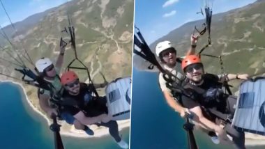 Musical Flight! Turkish Musician Playing Drum While Paragliding is One Adventurous Way to Enjoy Music, Viral Video of the Daring Move Is Jaw-Dropping!