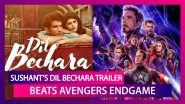Sushant Singh Rajput&rsquo;s Dil Bechara Trailer Beats Avengers Endgame, Nears 4 Million Likes In 8 Hours