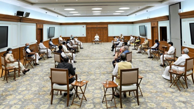 PM Narendra Modi Meets Newly Elected BJP Rajya Sabha MPs, Says 'Wonderful to Hear their Views and Passion Towards Public Service'