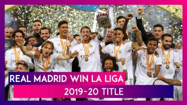 Real Madrid Win La Liga 2019-20: Los Blancos Clinch Record 34th Title With 2-1 Win vs Villarreal