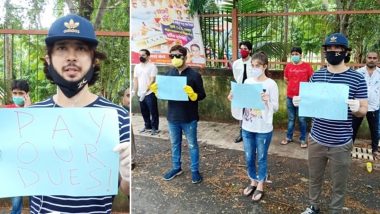 In Pictures: Zaan Khan and Hamari Bahu Silk Crew Members Protest Outside Producer Devyani Rale's Residence