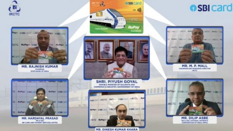 IRCTC SBI RuPay Credit Card Launched by Railway Minister Piyush Goyal, Check Benefits and Offers