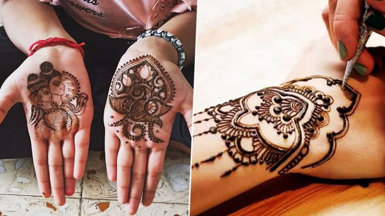 Last-Minute Mehndi Designs for Hartalika Teej 2021: Beautiful Arabic Mehandi Design Images and Simple Indian Henna Patterns for Full Hands (Watch Video Tutorials)