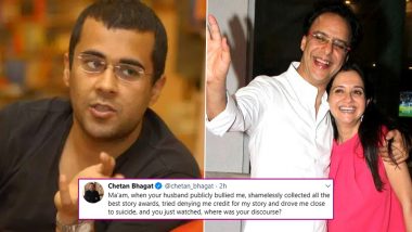 Chetan Bhagat Alleges Vidhu Vinod Chopra Drove Him 'Close to Suicide' By Trying To Discredit Him From 3 Idiots (View Tweet)