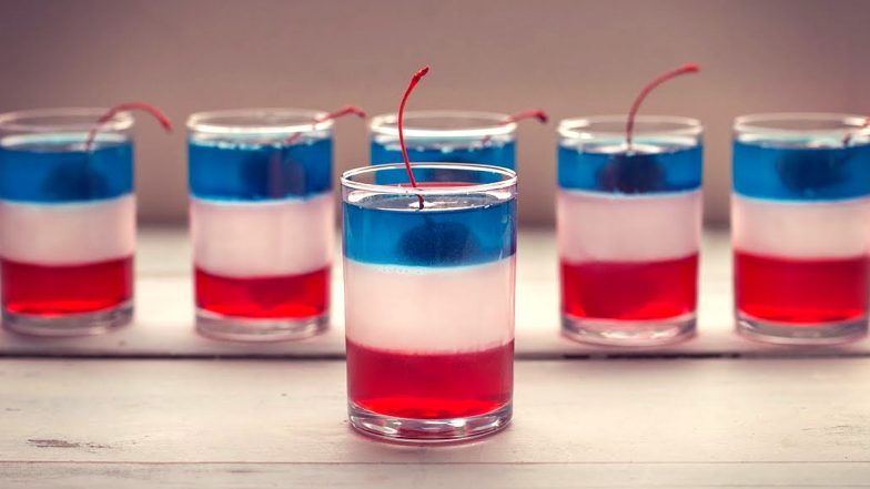 Patriotic Jello Shots Recipe for Fourth of July 2020: Ingredients and Method to Prepare the Red, White and Blue Layered Jello Shots to Celebrate America’s Independence Day (Watch Video)