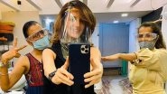 Sussanne Khan Wears a Face Shield While Clicking a Happy Selfie with Her Salon Staff (View Post)
