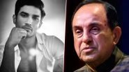 Sushant Singh Rajput&rsquo;s Murder Is Waterloo and Watergate for Bollywood, Mumbai Police and Maha Govt, Says Subramanian Swamy