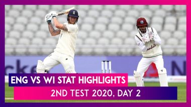 ENG Vs WI Stat Highlights, 2nd Test 2020, Day 2: Ben Stokes & Dominic Sibley Take England To 469