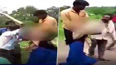 Jhabua Woman Forced to Carry Husband on Shoulder As Punishment by Villagers Over Alleged Affair, Shocking Video Goes Viral