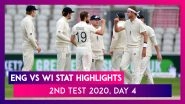 ENG vs WI Stat Highlights, 2nd Test 2020, Day 4: Hosts Lead by 219 Runs at Stumps