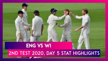 ENG vs WI Stat Highlights, 2nd Test 2020: England Beat West Indies By 113 Runs, Level Series 1-1