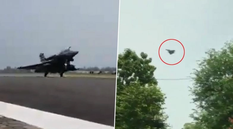 Rafale Fighter Jets Land in India: Watch First Visuals and Touchdown Video of 'Omnirole' Aircraft at Ambala Airbase
