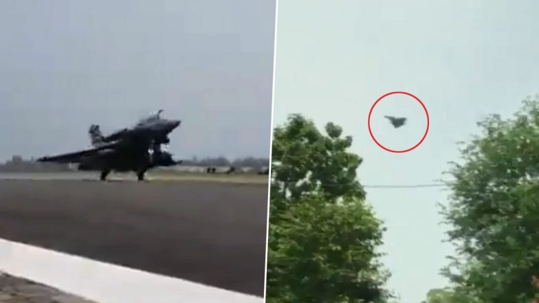 Rafale Fighter Jets Land in India: Watch First Visuals and Touchdown Video of 'Omnirole' Aircraft at Ambala Airbase