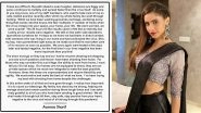 Aamna Sharif Recalls How She Has Been Dealing With COVID-19 and How She Has Been Managing The Situation (View Post)