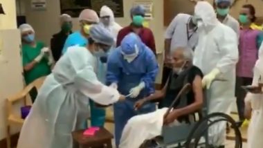 Mumbai: Staff of Balasaheb Thackeray Hospital Celebrate 101st Birthday of COVID-19 Patient Set For Discharge Tomorrow; Watch Video