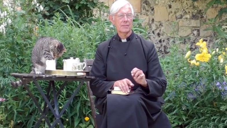 Tiger, the Cat, Steals the Thunder From UK&rsquo;s Dean of Canterbury by &lsquo;Paw-Dipping&rsquo; in Jug of Milk During Virtual Prayer Service, Hilarious Video Goes Viral