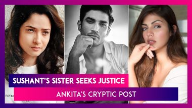 Sushant Singh Rajput’s Sister Seeks Justice, Ankita Lokhande’s Cryptic Post; Sanjay Dutt As Adheera