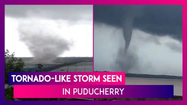 Tornado Like Storm Seen At Ayyanar Nagar Of Yanam Region In Puducherry