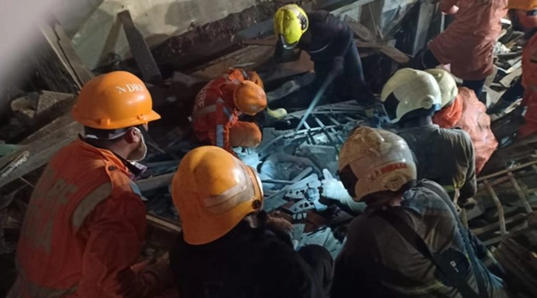 Mumbai Building Collapse: Four Dead, 13 People Rescued by NDRF, CM Uddhav Inspects Relief Works