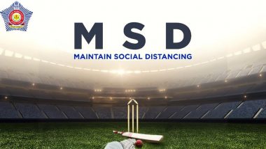 MSD: Maintain Social Distancing; Mumbai Police Comes Up With Witty Post on MS Dhoni’s 39th Birthday