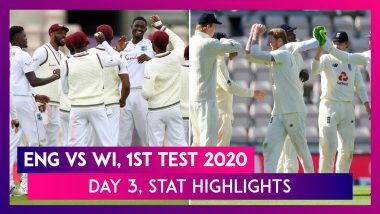 ENG VS WI Stat Highlights, 1st Test 2020, Day 3: Shane Dowrich & Kraigg Brathwaite Give Edge to WI