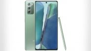 Samsung Galaxy Note 20 With New Mystic Green Colour Leaked Ahead of Launch