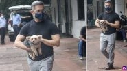 Aamir Khan Gives a Glimpse Of His Lockdown Look As He Steps Out With His Furry Friend in Mumbai (View Pics)