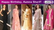 Aamna Sharif Birthday Special: Sheer Elegance in Brilliant Traditional Styles Is Her Fashion Arsenal&rsquo;s Salient Forte!