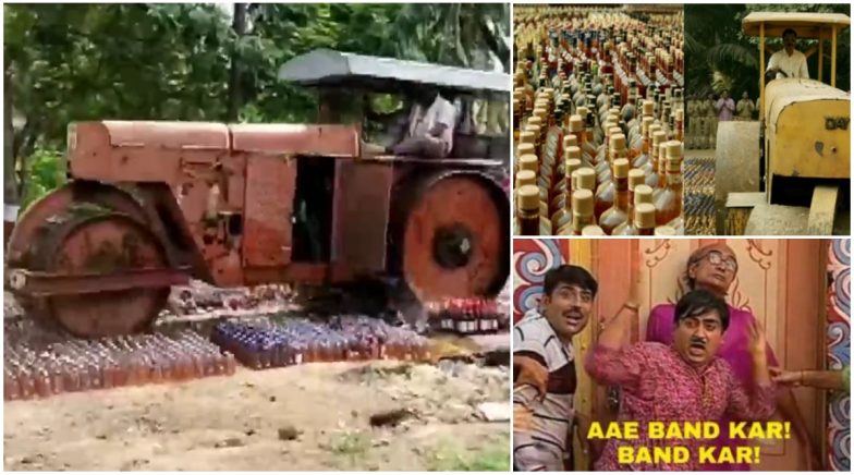 Liquor Bottles Worth Rs 72 Lakh Crushed by Road Roller in Andhra Pradesh,  Netizens Remember Raees' Scene, While Others Are Becoming Devdas! (Watch  Video and Funny Meme Reactions) | 👍 LatestLY