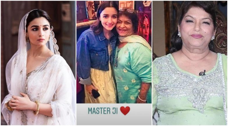 Alia Bhatt Shares Details of Interaction With Masterji Saroj Khan on the Sets of Kalank (View Post)