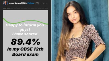 CBSE Class 12 Results 2020: Jhansi Ki Rani Fame Anushka Sen Scores 89.4% in Her Board Exams (View Post)