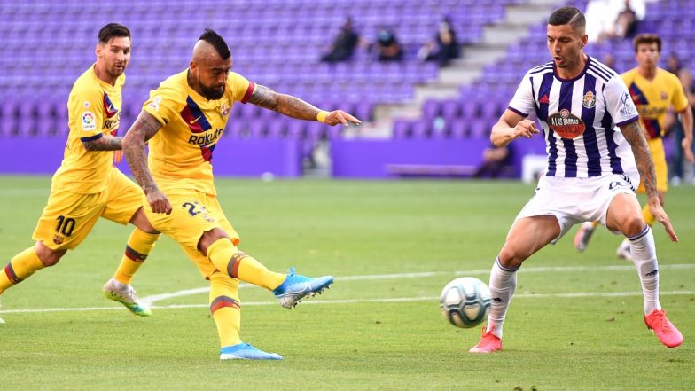 Barcelona 1–0 Real Valladolid, Goal Video Highlights: Arturo Vidal Strike Keeps Blaugrana in La Liga 2019–20 Title Fight