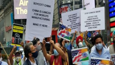 'Boycott China': Indian-Americans, Taiwanese-Americans and Tibetans Take to Times Square to Denounce Beijing