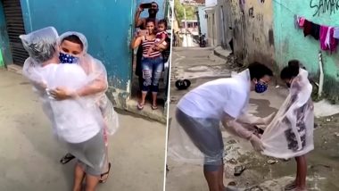 Brazilian Teacher Creates ‘Hug Kits’ to Meet and Safely Embrace Students at Their Homes During COVID-19 Pandemic, Watch Viral Video