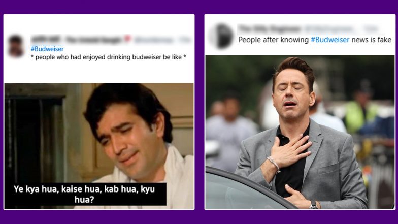 Budweiser Funny Memes and Jokes Should Stop RN Because 'Budweiser Employee Peeing in Beer Tanks For 12 Years' Viral News is FAKE AF!
