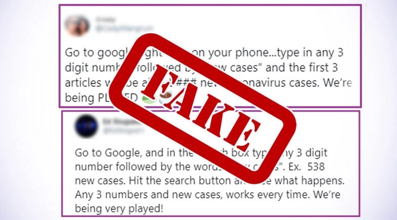 Typing Any 3 Digit Numbers Followed by 'New Cases' on Google is NOT a COVID-19 Conspiracy