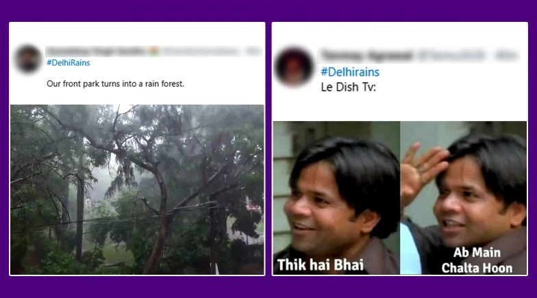 Delhi Rains Trend on Twitter With Pics, Videos and Funny Memes