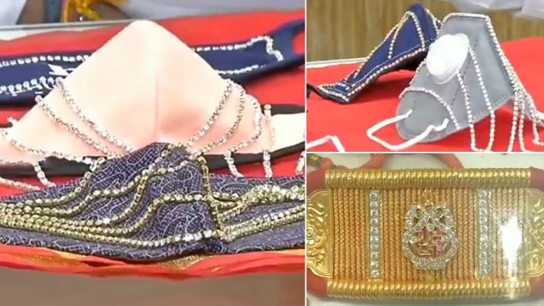 Forget Gold Mask, Surat Jeweller is Selling Diamond-Studded Face Masks Worth Rs 4 Lakhs For Wedding Functions (Watch Video)