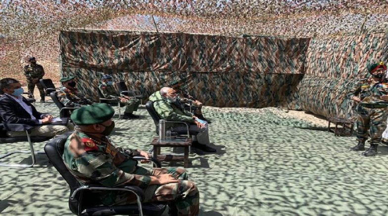 PM Narendra Modi, CDS General Bipin Rawat Visit Leh Amid India-China Border Standoff in Ladakh