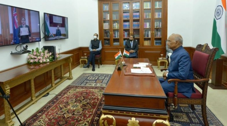 President Accepts Credentials from Envoys from New Zealand, UK, Uzbekistan Via Video Conference