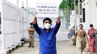 Where Is K Chandrasekhar Rao, Reads Placard as Youth Protests at Telangana CM’s House