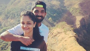 Ajinkya Rahane Shares Photo of Him and His Wife Venturing Out on a Trek on Social Media, Says ‘Great Treks With Great Company’