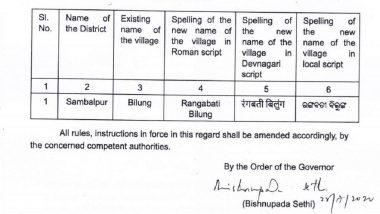 Odisha Govt Renames Bilung Village as ‘Rangabati Bilung’ Over Famous Song ‘Rangabati’ Lyricist Mitrabhanu Gauntia
